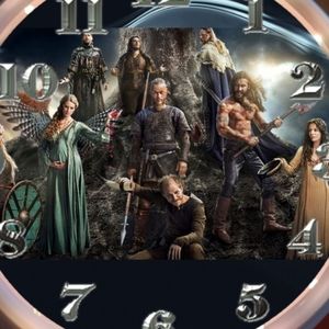 Vikings led dance light wall clock